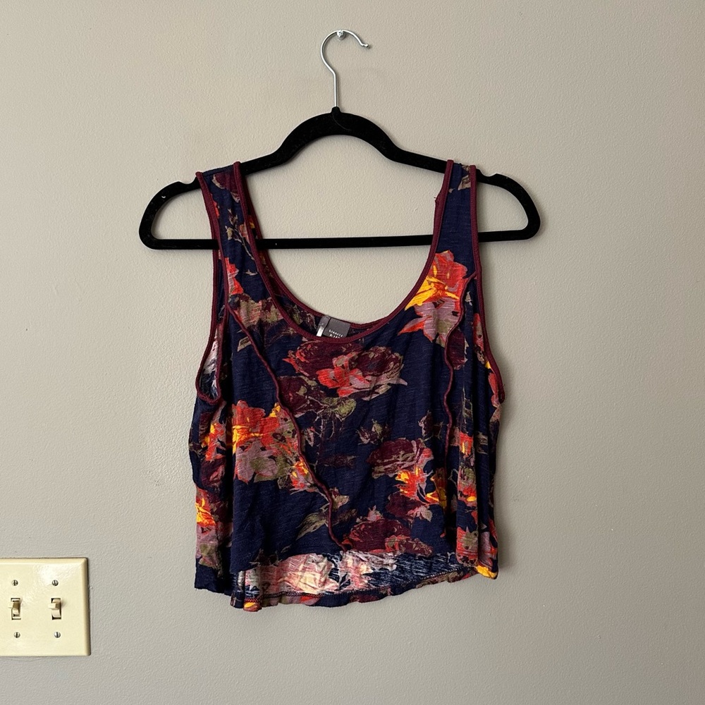 Sparkle and fade crop tank; small